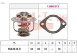 Termostato Eps Refrigerante 76 °C Per Mitsubishi Pajero I (L04G, L14G) L 300 Iii Bus (P0W, P1W, P2W) L 400 Bus (Pdw, Pcw, Pav, Pbv, Paw) L 200