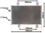 Van Wezel 27015702 Condensatore Climatizzatore Condensatore Climatizzatore Per Mazda CX-3 (Dk) + Essiccatore