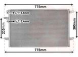 Van Wezel 58015709 Condensatore Climatizzatore Condensatore Climatizzatore Per Vw Phaeton (3D1, 3D2, 3D3, 3D4, 3D6, 3D7, 3D8, 3D9)