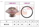 Termostato Eps Refrigerante 80 °C Per Opel Omega B Berlina (V94) Omega B Caravan (V94) Per Bmw 5 Berlina (E39) 5 Touring (E39) 3 Berlina (E36) 7