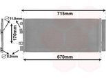 Van Wezel 37005690 Condensatore Climatizzatore Condensatore Climatizzatore Per Opel Corsa E Hatchback (X15) + Essiccatore