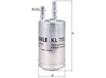 Mahle Kl 705 - Oe 31355412 Filtro Carburante Per S60 Ii (134), S80 Ii (124), V40 (525, 526), V60 I (155, 157), V70 Iii (135), XC60 (156), XC70 Ii (136)