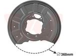 Van Wezel Parafango Disco Freno Adatto Per MERCEDES-BENZ Classe E Berlina (W212) Posteriore Sinistro 3044373 Piastra Di Ancoraggio
