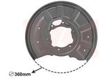 Van Wezel Parafango Disco Freno Adatto Per MERCEDES-BENZ Classe E Berlina (W212) Posteriore Destro 3044374 Piastra Di Ancoraggio