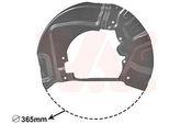 Van Wezel 0655372 - Oe 3411 6767 648 Piastra Di Ancoraggio, Asse Anteriore Destro Per Serie 5 (E61), Serie 5 (E60)