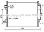 Prasco DN5428D - Oe 921003VD1A Condensatore Aria Condizionata Con Essiccatore Per Note (E12)