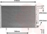Van Wezel 18005615 - Oe 1818909 Condensatore Aria Condizionata Con Essiccatore Per B-Max, Fiesta Vi