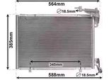 Van Wezel 18015711 Condensatore Climatizzatore Condensatore Climatizzatore Per Ford Fiesta Mk6 Hatchback (JA8, JR8)