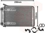 Van Wezel 37016701 - Oe 13287939 Scambiatore Di Calore, Riscaldatore Per Astra J, Astra K, Cascada (W13), Zafira Tourer C