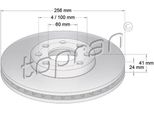 Topran 205 523 - Oe 05 69 059 Disco Freno, Asse Anteriore Per Astra G