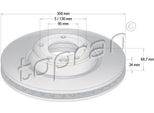 Topran 111 289 - Disco Freno Oe 7L6 615 302E, Anteriore Destro Per Q7 (4L), Cayenne (9PA), Touareg (7L)
