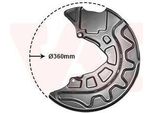 Van Wezel Parafango Disco Freno Per Vw Golf Vii Hatchback (5G1, BQ1, BE1, BE2) Anteriore Sinistro 0336371 Piastra Di Ancoraggio