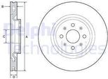2X Disco Freno Delphi BG4456 Anteriore Per Abarth Grande Punto (199_) Punto (199_)