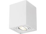 Braytron Faretto Da Soffitto Spot Da Superficie GU10 Bianco Angolare 80X100Mm Orientabile Rettangolare Da Soffitto Presa GU10 Senza Luminaire