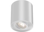 Braytron Faretto Da Soffitto Faretto Da Soffitto GU10 Bianco Rotondo Ø80X100Mm Faretto Da Superficie Orientabile Presa GU10 Senza Luminaire
