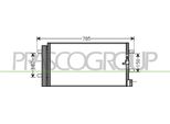 Prasco AD025C001 - Condensatore Aria Condizionata Oe 4G0260403A Con Essiccatore Per A4 (8K), A5 (8T), A5 (8F), A6 (4G), A7 (4G)