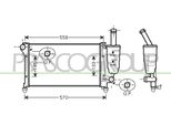 Prasco FT122R006 - Radiatore Oe 46798741, Raffreddamento Motore Per Panda