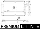 Mahle Ac 58 000P - Oe 976061K100 Condensatore Aria Condizionata Con Essiccatore Per Ix20 (Jc), Venga (Yn)
