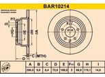 2X Disco Freno Barum BAR10214 Per Volvo V70 I (875 876) 850 Estate (855) 72 0Mm