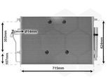 Van Wezel 30005724 Condensatore Climatizzatore Condensatore Climatizzatore Adatto Per MERCEDES-BENZ Sprinter 3,5 T Furgone (906) + Essiccatore
