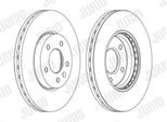 2X Disco Freno Jurid 562631JC-1 Per Opel Astra J Sports Tourer (P10) Astra J