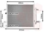 Van Wezel 17015703 Condensatore Climatizzatore Condensatore Climatizzatore Per Fiat 124 Spider (348) +Essiccatore