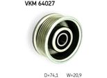 Skf Vkm 64027 - Oe Z601 15 940 Puleggia Folle, Cinghia A V Per 3 (Bl), 3 (Bm, Bn), 3 (Bk), 2 (De, Dh)