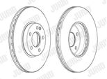 2X Disco Freno Jurid 562989JC-1 Per MERCEDES-BENZ Classe A (W176) 280Mm
