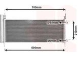 Van Wezel 53015708 Condensatore Climatizzatore Condensatore Climatizzatore Per Toyota Rav 4 Iv (ZSA4, ALA4) + Essiccatore