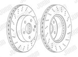 2X Disco Freno Jurid 562619JC-1 Adatto A MERCEDES-BENZ Classe C Coupe (C204)