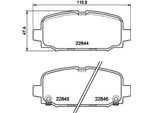 Set Di Pastiglie Freno Posteriori Hella Per Fiat Tipo Berlina (356) 8DB 355 039-411