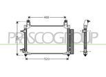 Prasco DW324C002 - Oe 95961966 Condensatore Aria Condizionata Con Essiccatore Per Matiz (M200, M250), Spark (M200, M250)
