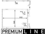 Mahle Ac 31 000P Condensatore Climatizzatore Condensatore Climatizzatore Per Ford Fiesta Mk6 Hatchback (JA8, JR8)