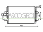 Prasco AD016C003 - Condensatore Aria Condizionata Oe 1J0820411B Per A3 (8L), Tt (8N), Leon (1M1), Toledo Ii (1M2), Octavia I (1U), Bora (1J), Golf Iv (1J), New Beetle