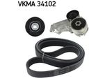 Skf Vkma 34102 Kit Cinghie Trapezoidali Per Ford Transit Connect (P65, P70, P80)
