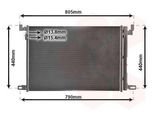 Van Wezel 58015705 Condensatore Climatizzatore Condensatore Climatizzatore Per Vw Touareg (CR7) + Essiccatore