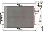 Van Wezel 18015717 Condensatore Climatizzatore Condensatore Climatizzatore Per Ford Focus Iii Station Wagon + Essiccatore