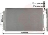 Van Wezel 82015710 - Oe 97606C5550 Condensatore Aria Condizionata Con Essiccatore Per Sorento Iii (Um)