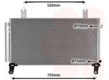 Van Wezel 25015707 Condensatore Climatizzatore Condensatore Climatizzatore Per Honda CR-V V (Rw, Rt) + Essiccatore
