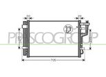 Prasco HN040C001 - Condensatore Aria Condizionata Oe 976062H000 Con Essiccatore Per Elantra (Hd), I30 (Fd)