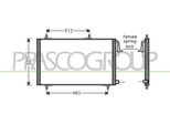 Prasco PG009C002 - Oe 1610161180 Condensatore Aria Condizionata Per 206 Cc (2D), 206 (2A/C), 206 (2E/K), 206 Sw (2E/K), 206 Van, 206+