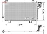 Denso DCN44012 - Oe GHT661480 Condensatore Aria Condizionata Con Essiccatore Per 3 (Bm, Bn), 6 (G)