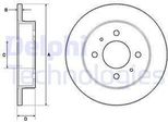 2X Disco Freno Posteriore Delphi Per Mitsubishi Carisma (Da_) Colt Iv (Ca_A)