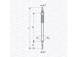 Magneti Marelli 062900131304 Candela Di Preriscaldamento Diesel Per Mitsubishi L 200 / Triton Pickup (Kat, Kbt)