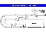 Cavo Freno A Mano Ate Cavo Freno Di Stazionamento Per Toyota Yaris Verso (P2) Posteriore Destro 24.3727-1969.2