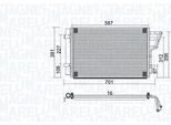 Magneti Marelli 350203951000 - Oe 97606 2H000 Condensatore Aria Condizionata Con Essiccatore Per I30 (Fd), I30 (Gd), Pro Ceed (Ed), Ceed (Ed)