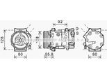 Prasco CNK282 - Compressore Aria Condizionata Oe 6453ZS Per C4 G-Picasso I (Ua), C4 Ii (Nc), C4 Picasso I (Ud), C5 Iii (Rd), C5 Iii (Rw), DS4, 3008 (0U), 308 Cc (4B), 308 I, 308 Sw I, 407, 407 Sw (6D, 6E), 5008 I