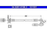 Ate 24.5281-0198.3 Tubo Freno Per Nissan Juke (F15)