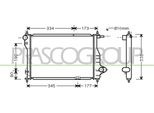 Prasco DW324R002 - Radiatore Oe 96477777, Raffreddamento Motore Per Matiz (M200, M250), Spark (M200, M250)
