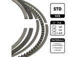 Et Engineteam R1012000 Set Di Fasce Elastiche Fasce Elastiche Per Ford Fiesta Mk6 Hatchback (JA8, JR8) Focus Iii Turnier Focus Iii Mondeo V Station Wagon (Cf) C-Max Ii